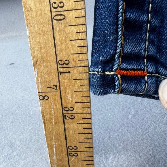 True Religion Jeans Women's 33 (16) Blue Estella Low Rise Skinny Preppy Normcore - Picture 13 of 14